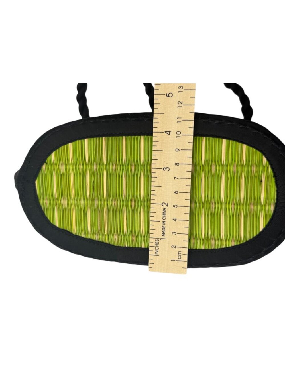 Baskets of Cambodia Kiri Wave Shoulder Bag Purse Medium Green Woven 2032 - Picture 12 of 15